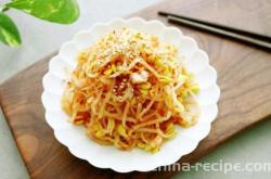 The recipe for cold mixed bean sprouts