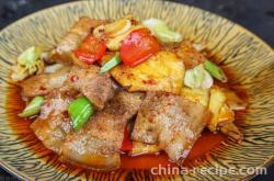 The method of stir frying large meat