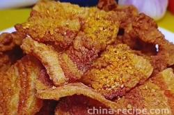 The recipe for fried pork belly