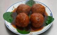 The recipe for the simplified version of Four Happiness Meatballs