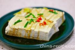 The recipe for steamed tofu