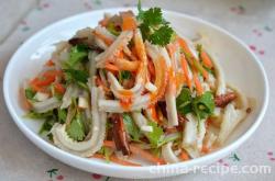 The recipe for cold mixed shredded beef tripe