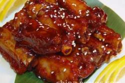 The recipe for sauce pork ribs