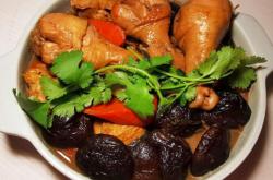 Method of Braised Chicken Leg with Mushrooms