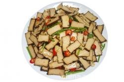 The recipe for dried tofu with firewood