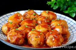 The recipe for sweet and sour tofu balls