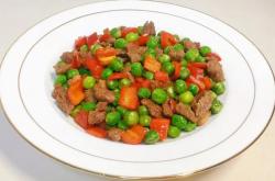 The recipe for stir frying diced beef