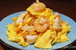 The recipe for making shrimp and egg