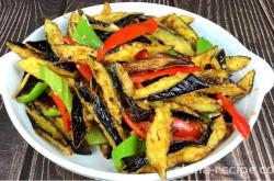 Recipe for flavored eggplant strips