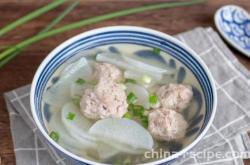 How to make white radish Meat-ball soup