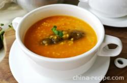 Preparation of millet pumpkin sea cucumber Congee