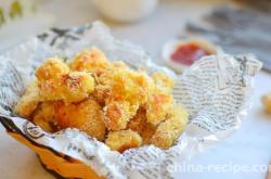 The method of making explosive chicken rice flowers