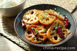 The method of making spicy lotus root slices