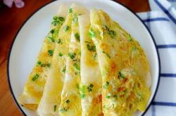 The recipe for Korean egg and scallion pancakes