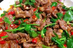 The recipe for stir frying beef