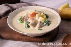 The recipe for cream stew