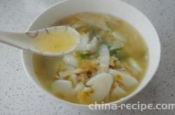 The recipe for ice cream and rice cake soup