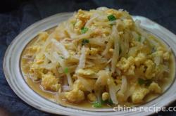 The recipe for stir frying eggs with radish