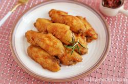 The recipe for garlic flavored chicken wings