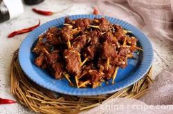 The recipe for toothpick beef