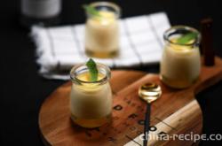 The recipe for caramel pudding