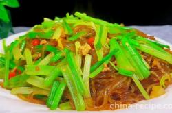 The recipe for celery vermicelli