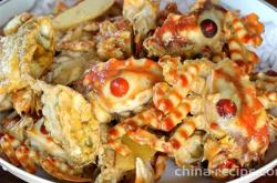 The method of stir frying tiger crab