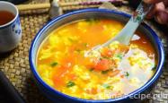 The recipe for tomato and egg soup