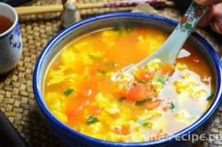 The recipe for tomato and egg soup