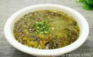 Pickled Chinese cabbage and Vermicelli Soup