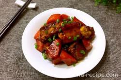 The recipe for braised pork ribs and carrots