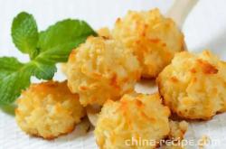 The method of frying radish balls with vegetarian ingredients