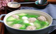 Chaoshan towel gourd fish Meat-ball soup