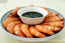 The method of steaming base shrimp