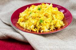 Practice of Fried Rice with golden eggs