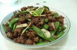 The method of cooking duck with green beans