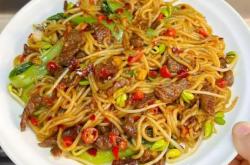 The method of making homemade stir fried noodles