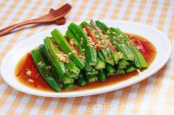 The recipe for garlic okra