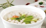 Preparation of Rice-meat dumplings, bamboo fungus and jade belt soup