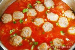 Preparation of tomato cola beef balls