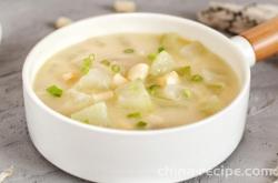 The recipe for dried scallops and white glutinous rice soup