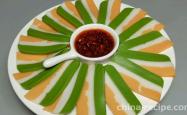 The method of making tri color pigskin jelly