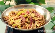 Recipe for serving rice with dried bamboo shoots