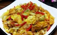 The method of stir frying eggs with sour jiaotou