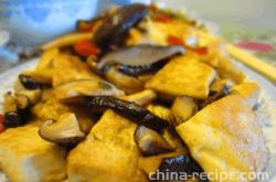 The recipe for mushroom tofu