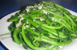 The recipe for garlic stir fried watercress