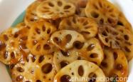 The method of making sweet and sour lotus root slices