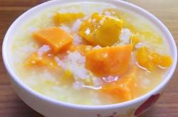 Practice of Chinese chestnut, pumpkin, sweet potato and millet porridge