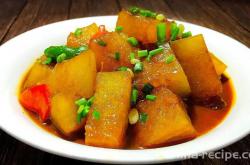 The method of braised winter melon