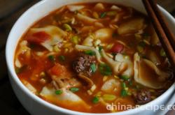 Shanxi Lian Noodles in soup